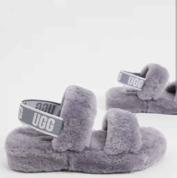 UGG Oh Yeah logo double strap sandals in soft amethyst - Picture 2 of 16